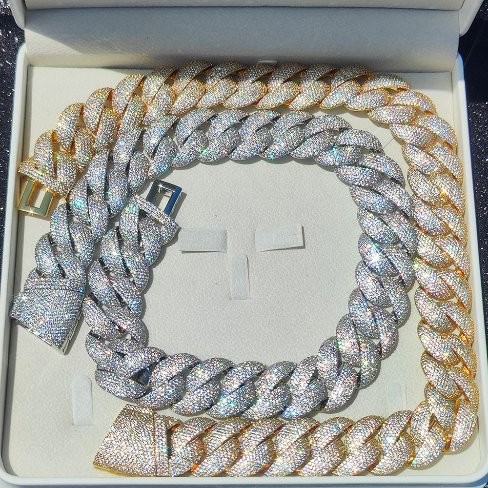 Luxury 24MM 6 Rows Cluster 5A  - Cuban Link Chain 12Mm ulasan dan harga