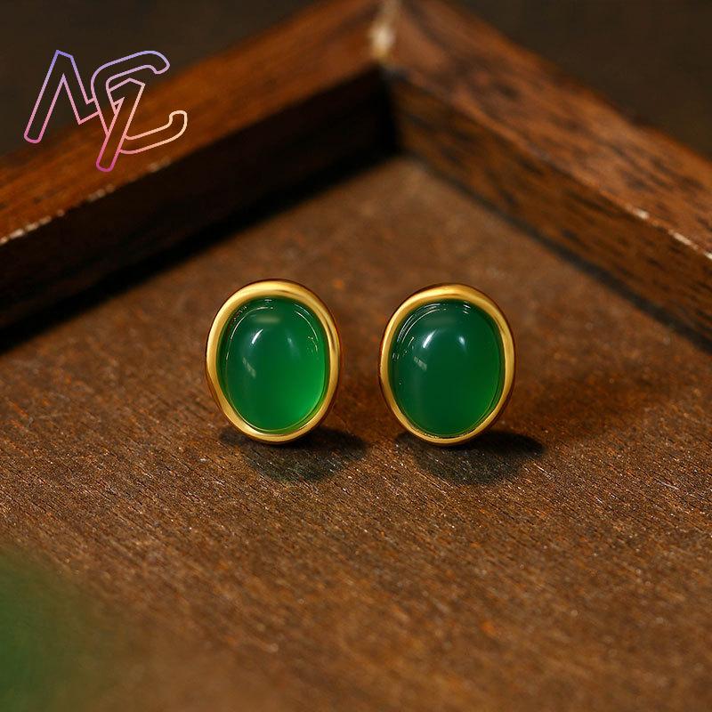 Green Natural Jade Earrings Ta - Earrings ulasan dan harga