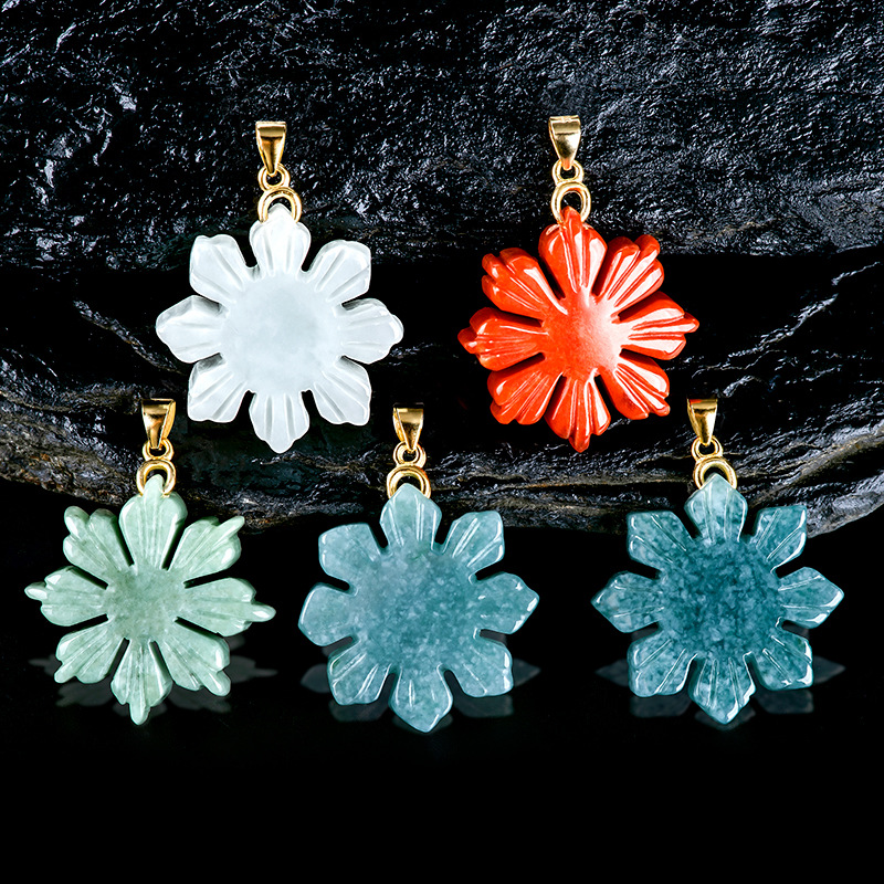 Myanmar Jade Sunflower Pendant - Necklaces ulasan dan harga