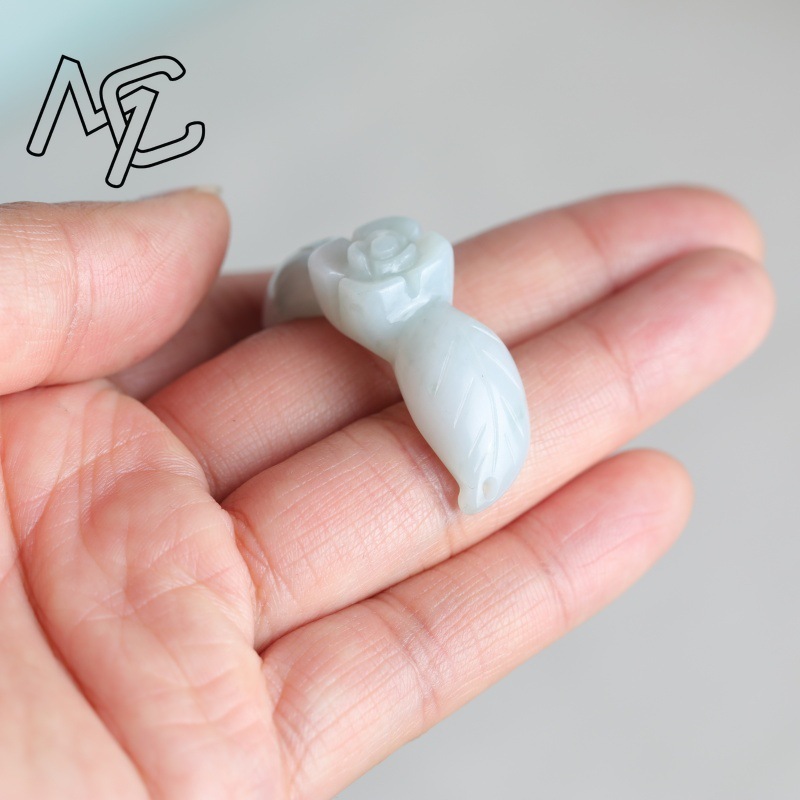 2PC Natural White Jadeite Jade - Earrings ulasan dan harga