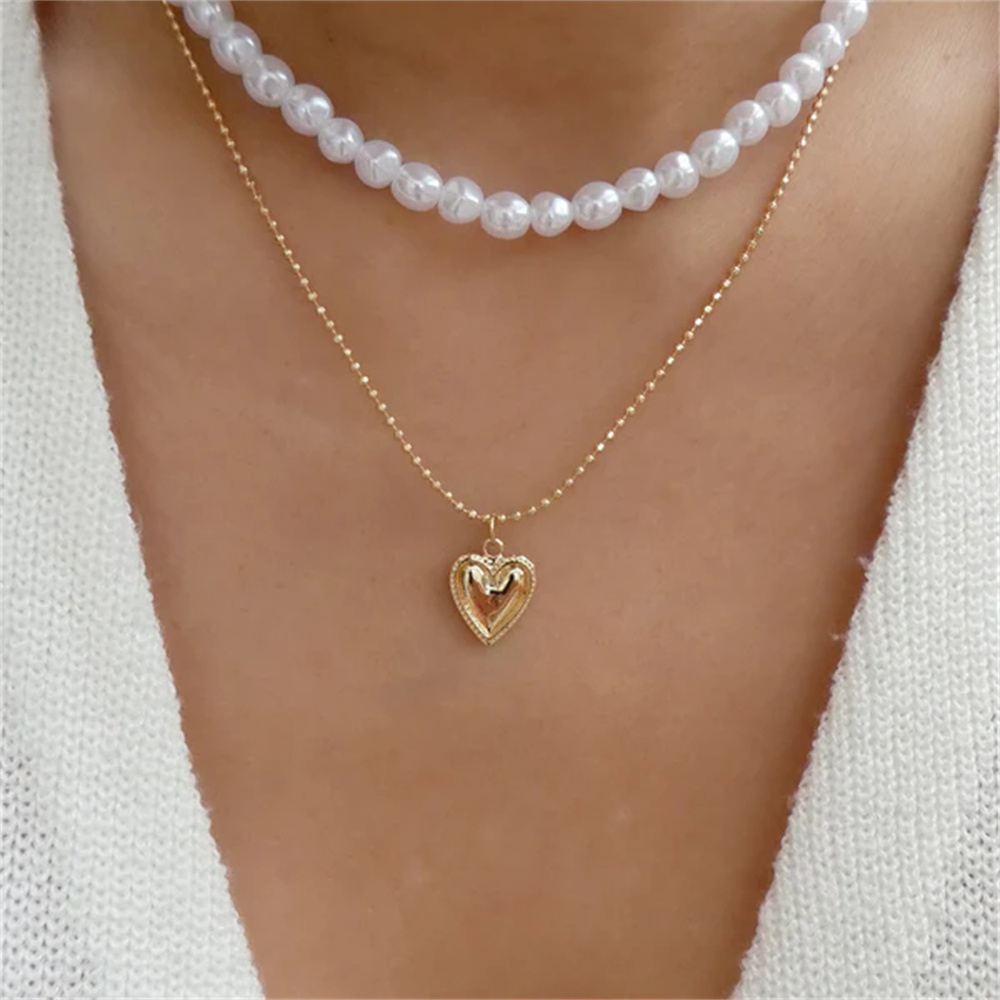 Trendy Gold-plate Geometric Be - Pearl Choker Necklace Vintage ulasan dan harga