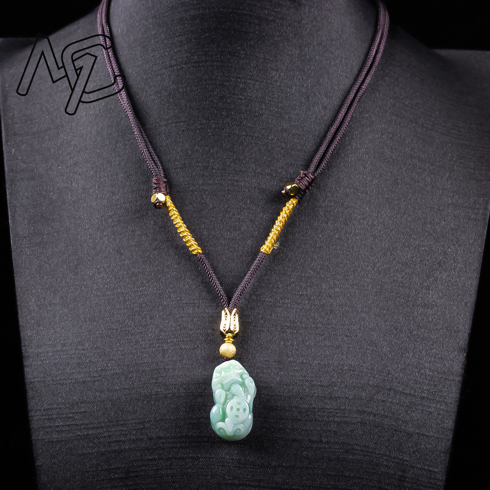 Natural Burmese A Emerald Pea  - Necklaces ulasan dan harga