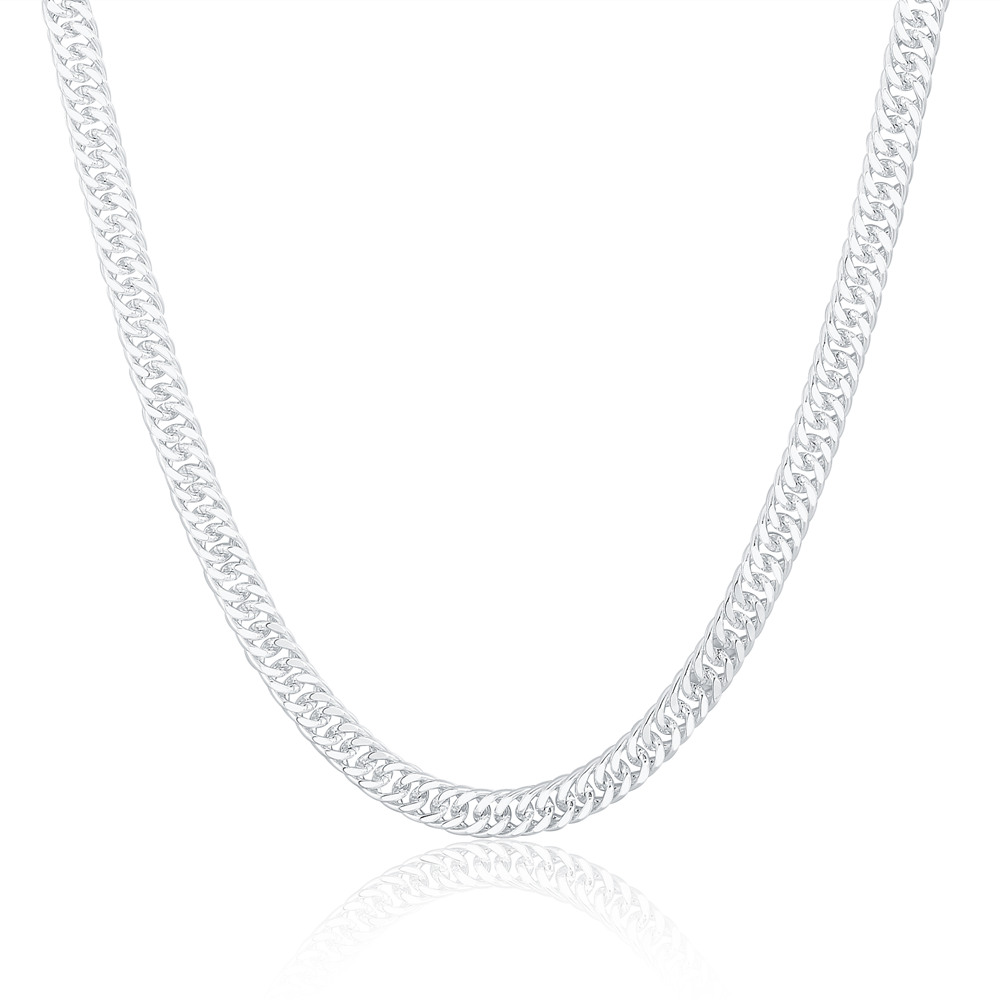 New 925 Sterling Silver 20/22/ - Cuban Link Chain 12Mm ulasan dan harga