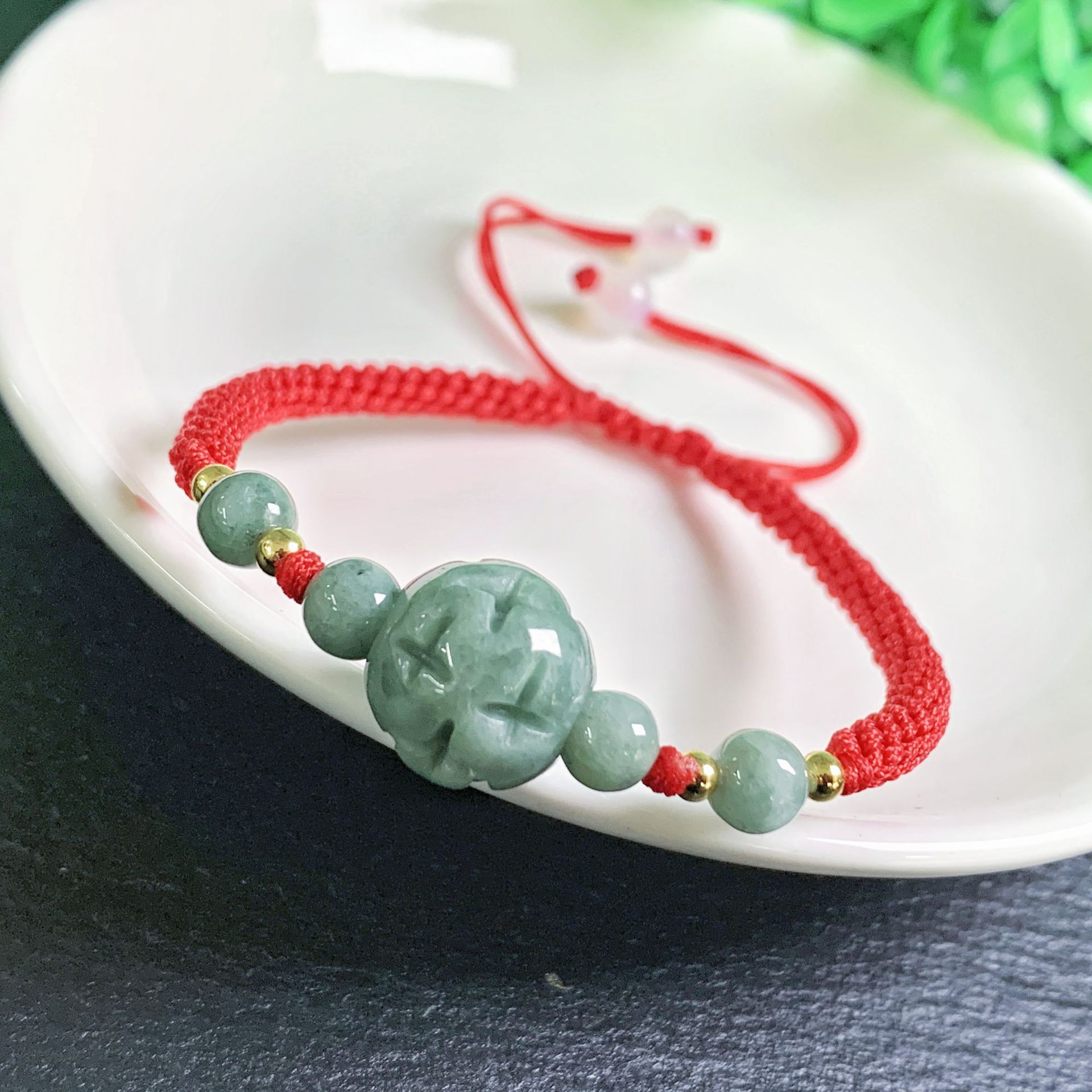 A Myanmar Jadeite Carve Bead B - Bracelets ulasan dan harga