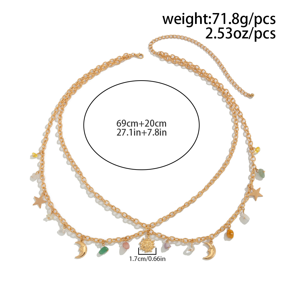 Boho Star Moon Sun Pendant Wai - Body Jewelry ulasan dan harga