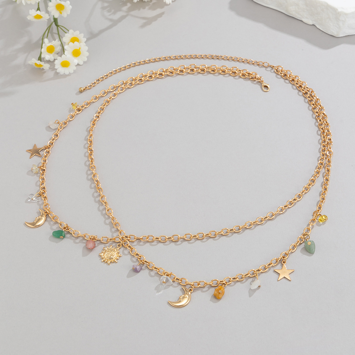 Boho Star Moon Sun Pendant Wai - Body Jewelry ulasan dan harga