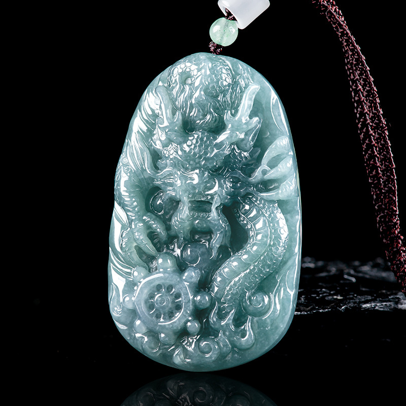 Burmese Jadeite Dragon Pendant - Necklaces ulasan dan harga