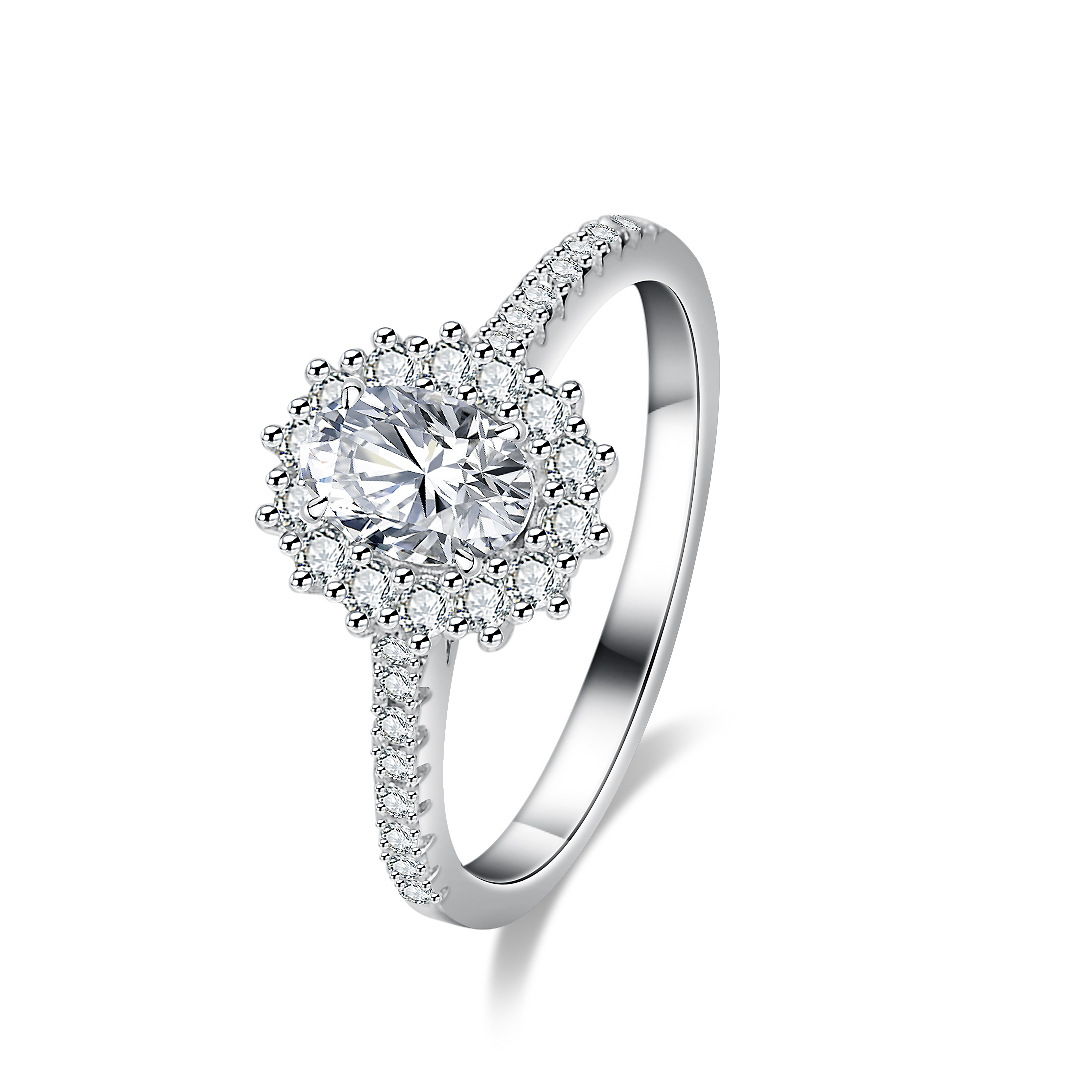 Alien Moissanite Ring for Wome - Moissanite Engagement Ring 1 Carat ulasan dan harga