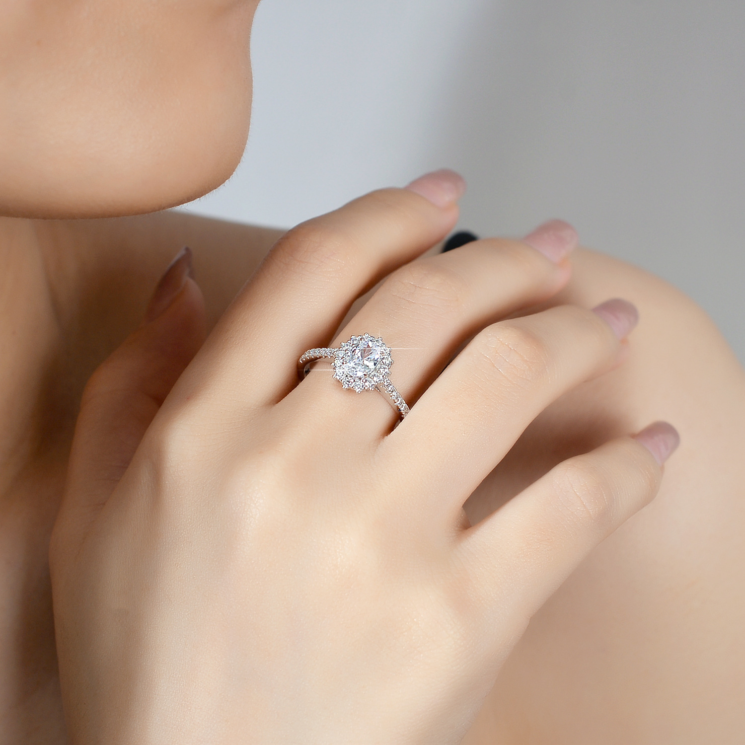 Alien Moissanite Ring for Wome - Moissanite Engagement Ring 1 Carat ulasan dan harga