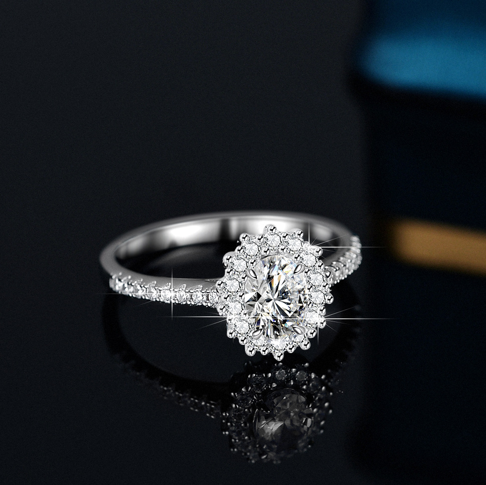 Alien Moissanite Ring for Wome - Moissanite Engagement Ring 1 Carat ulasan dan harga