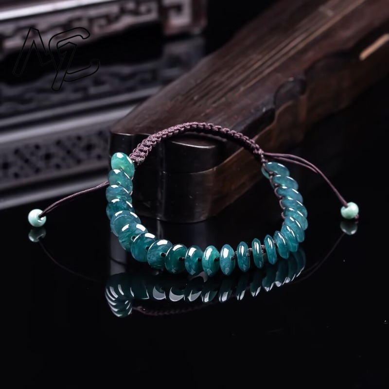 Natural Real Emerald Blue Wate - Bracelets ulasan dan harga