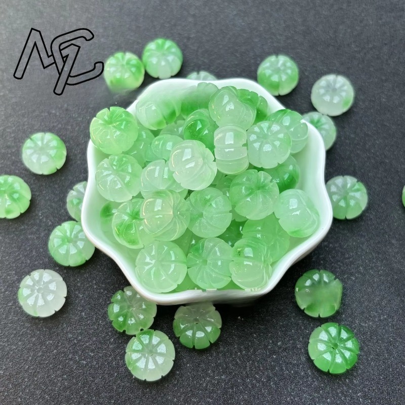 10pcs A Green Jade Pumpkin Bea - Earrings ulasan dan harga