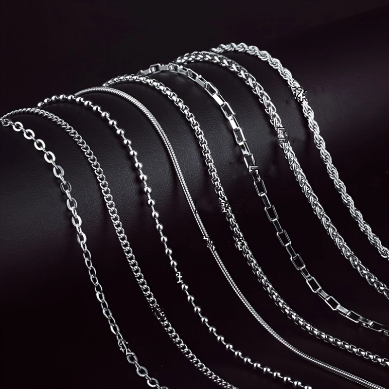 8Pieces Men Stainless Steel Ne - Cuban Link Chain 12Mm ulasan dan harga