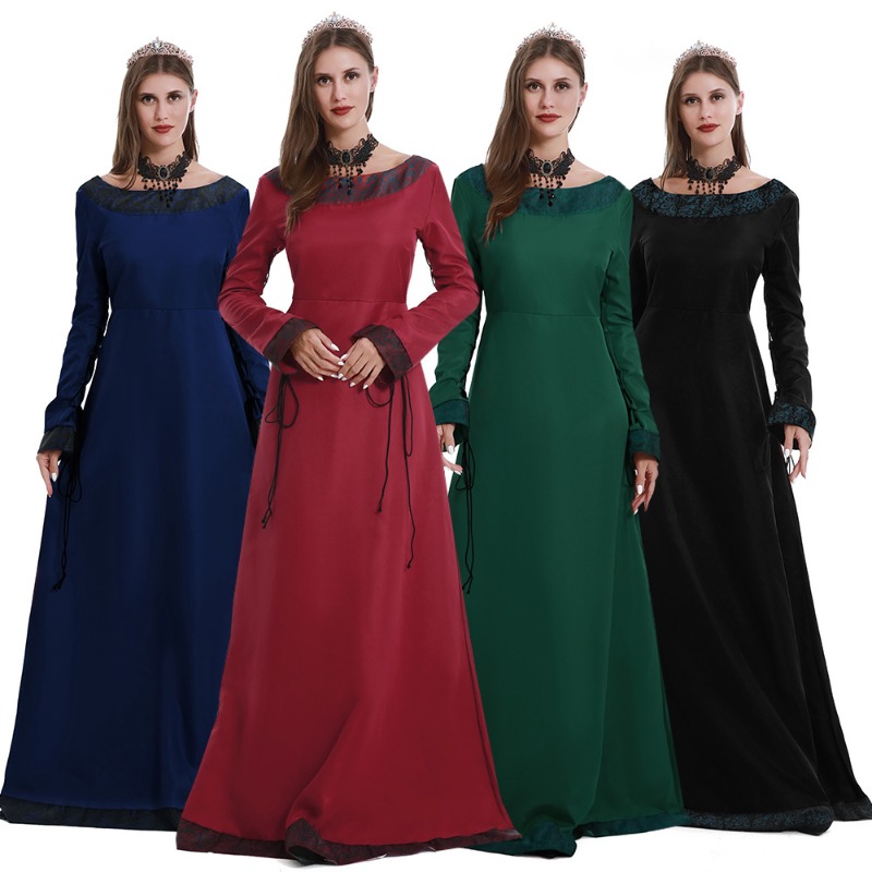 Women Medieval Long Dress V Ne - Necklaces ulasan dan harga