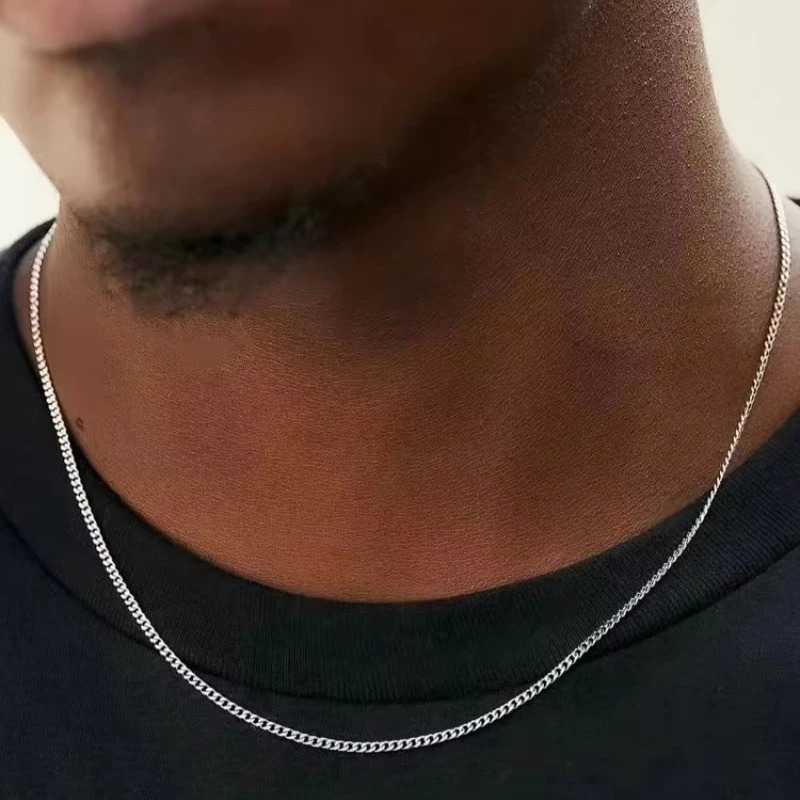 2mm Men's Cuban Chain Necklace - Cuban Link Chain 12Mm ulasan dan harga
