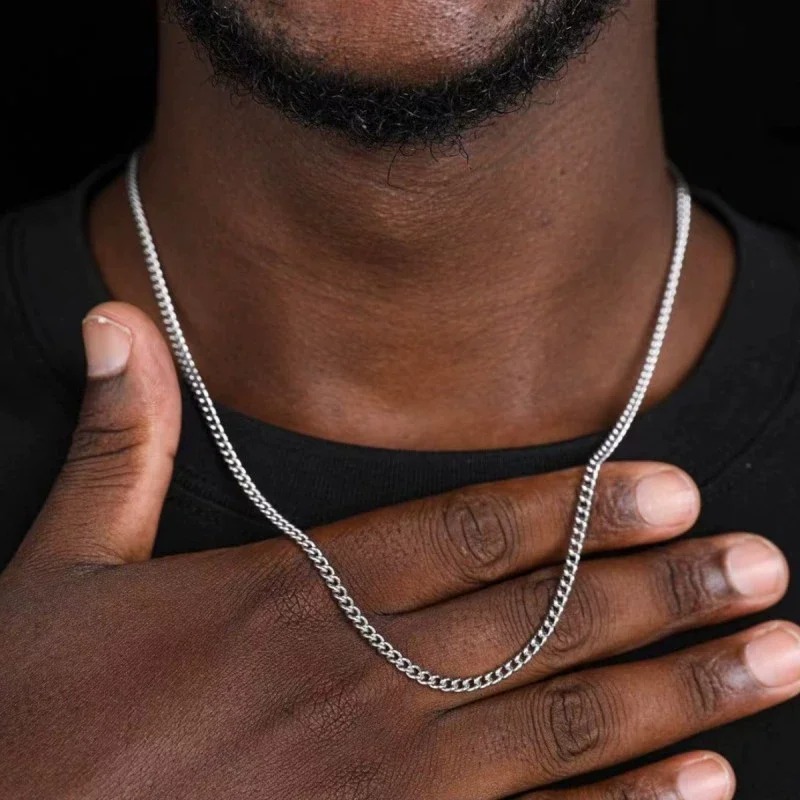 2mm Men's Cuban Chain Necklace - Cuban Link Chain 12Mm ulasan dan harga
