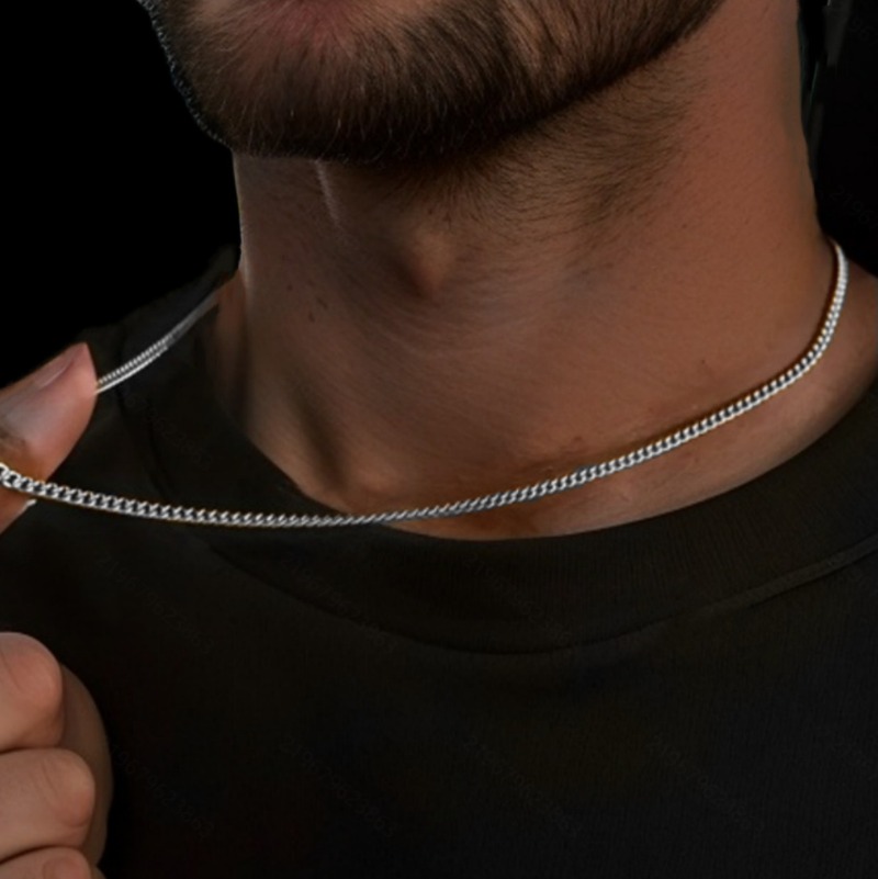 2mm Men's Cuban Chain Necklace - Cuban Link Chain 12Mm ulasan dan harga