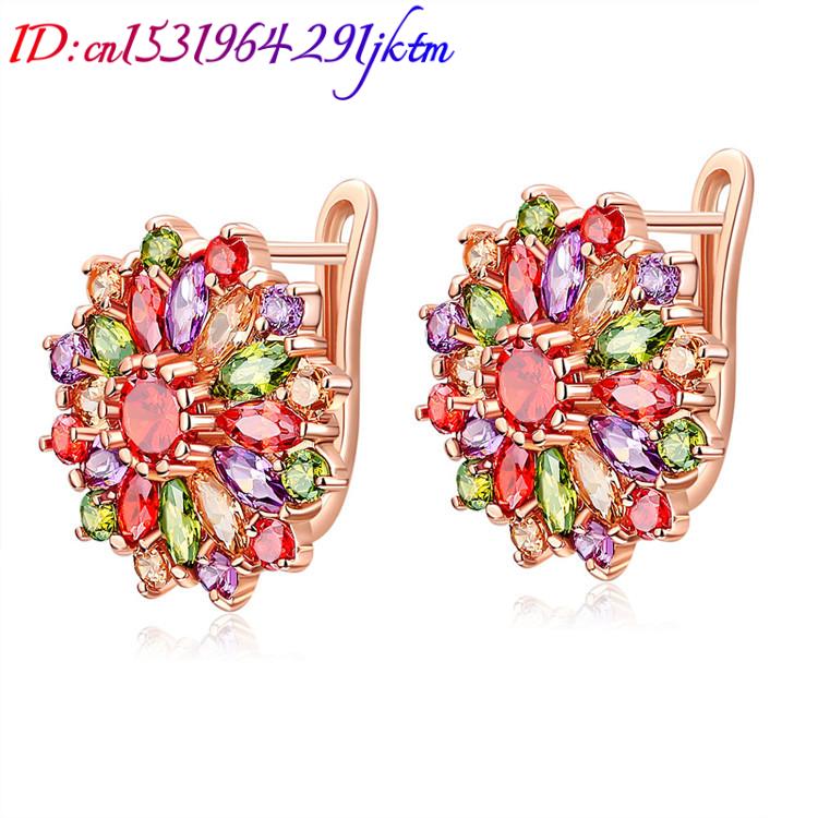 Natural Crystal Flower Earring - Earrings ulasan dan harga