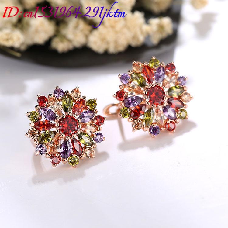 Natural Crystal Flower Earring - Earrings ulasan dan harga