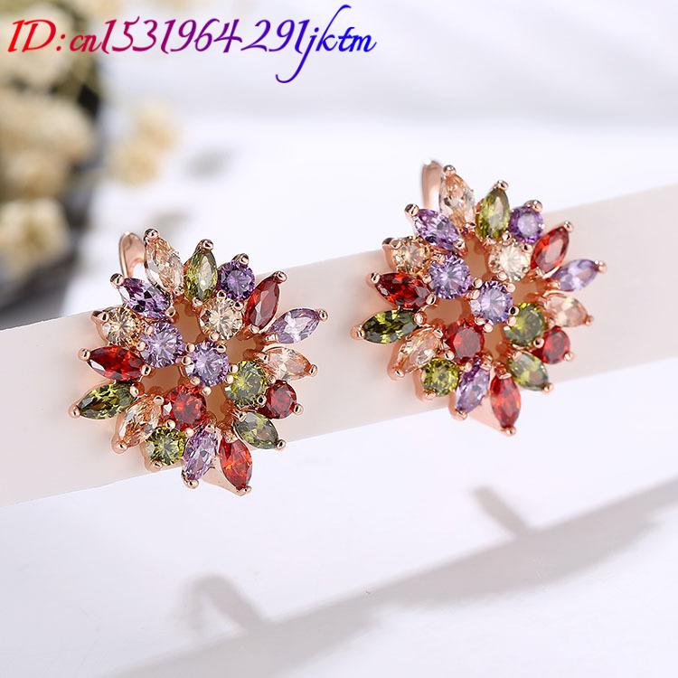 Natural Crystal Flower Earring - Earrings ulasan dan harga