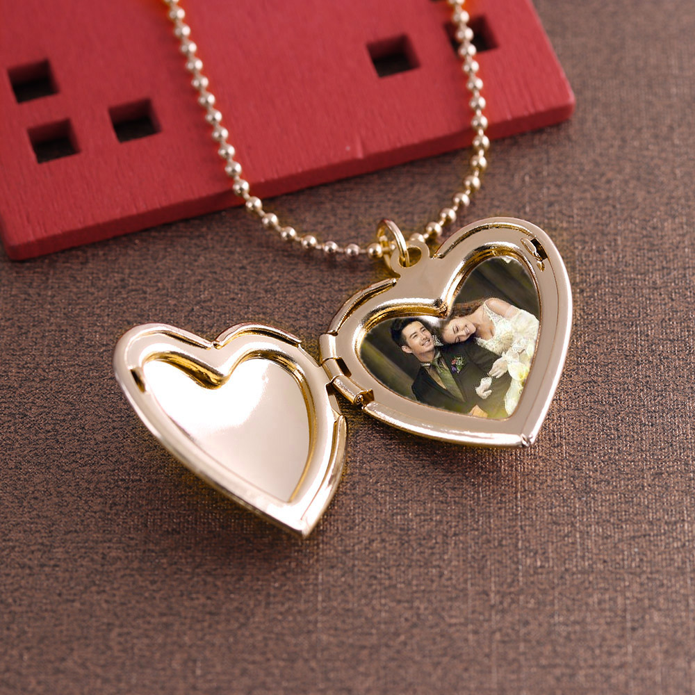 HOOH 1PC Heart Shaped Friend P - Heart Locket Necklace Photo ulasan dan harga