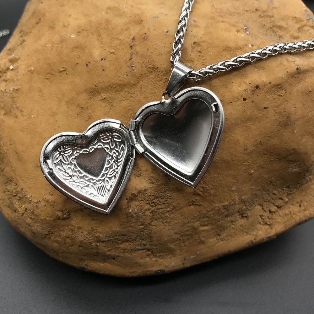 HOOH 1PC Heart Shaped Friend P - Heart Locket Necklace Photo ulasan dan harga