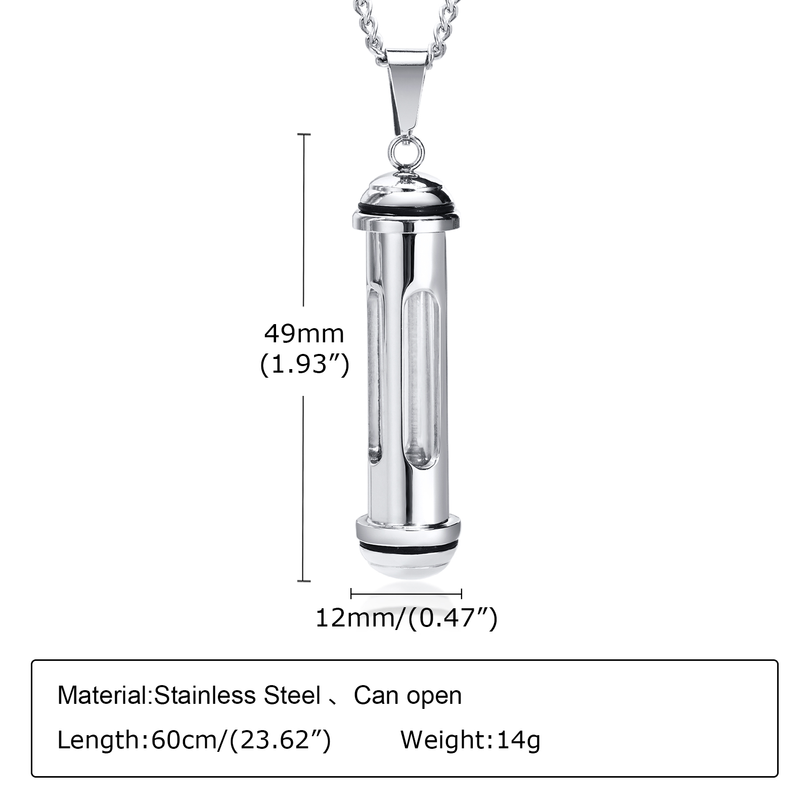 Vnox Men's Stainless Steel Nec - Cuban Link Chain 12Mm ulasan dan harga