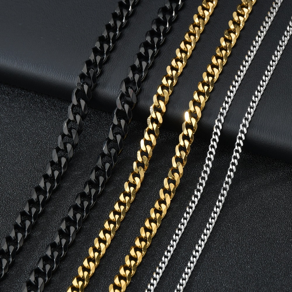 1 piece Size 3.6mm/5mm/7mm Men - Cuban Link Chain 12Mm ulasan dan harga