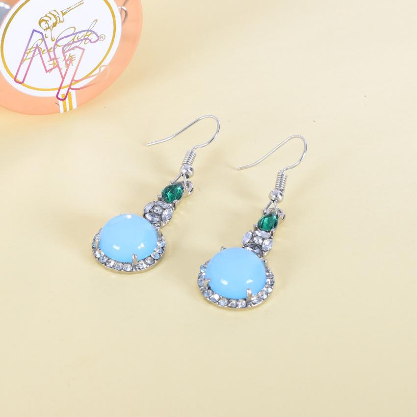 Blue Natural Jade Earrings Vin - Earrings ulasan dan harga