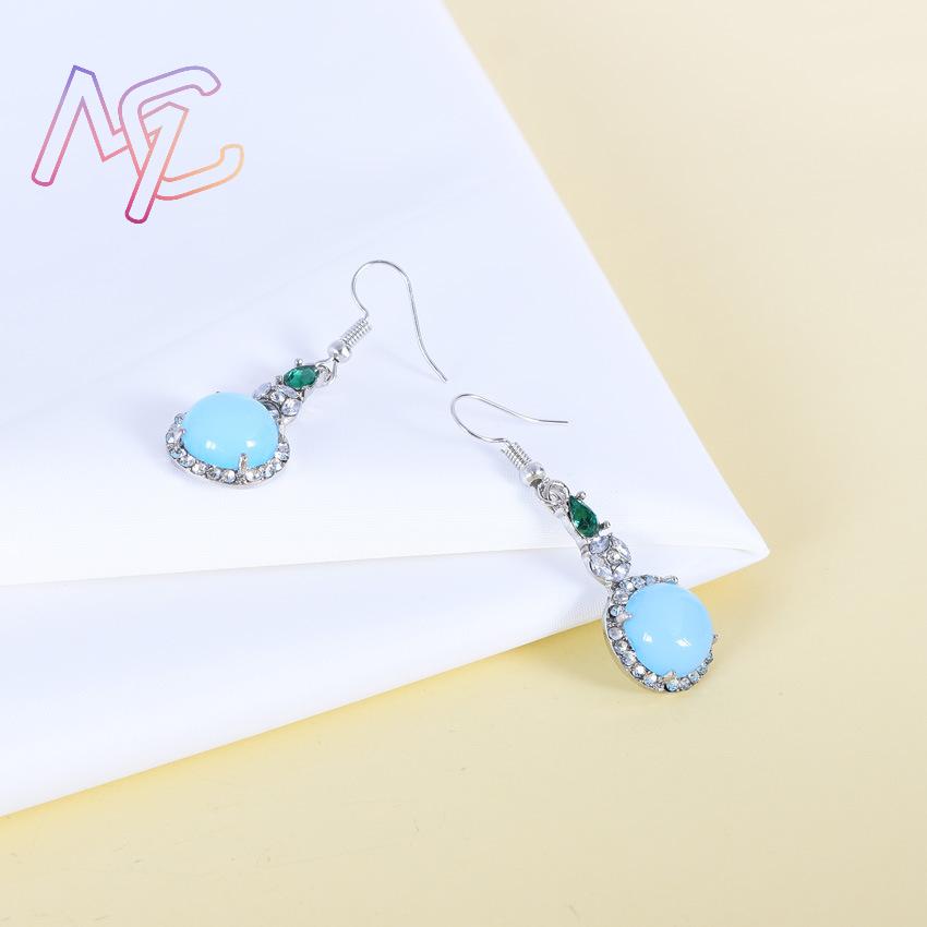 Blue Natural Jade Earrings Vin - Earrings ulasan dan harga