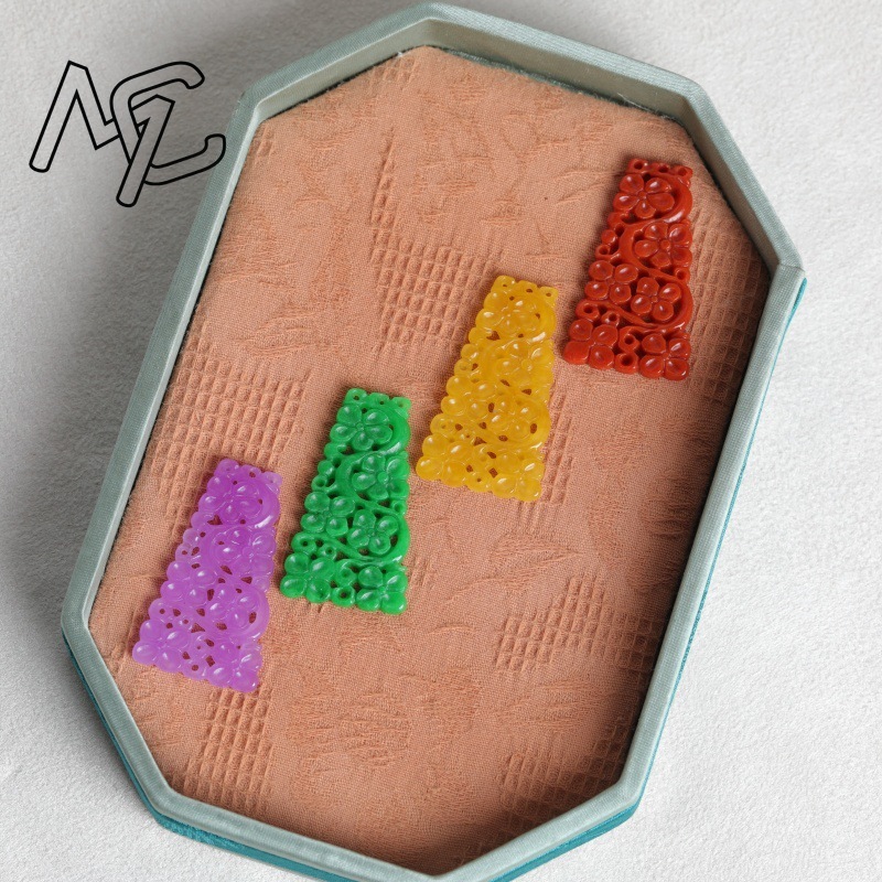 1pc Natural Jade Four Colors D - Earrings ulasan dan harga
