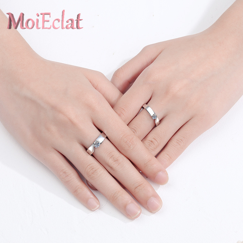 Sparkling Platinum Pt950 Lover - Moissanite Engagement Ring 1 Carat ulasan dan harga