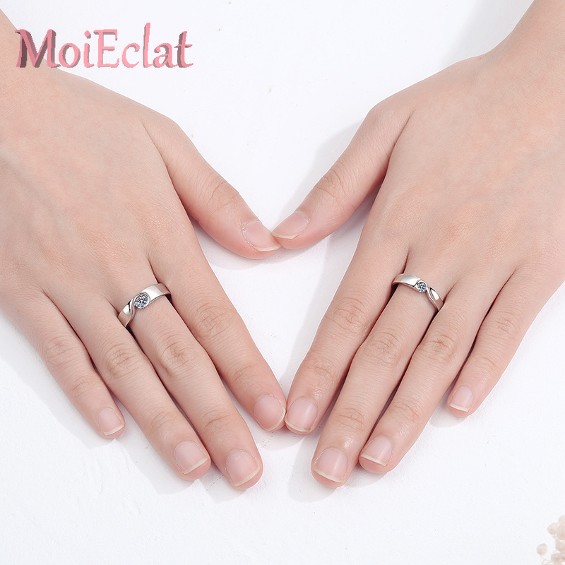 Sparkling Platinum Pt950 Lover - Moissanite Engagement Ring 1 Carat ulasan dan harga