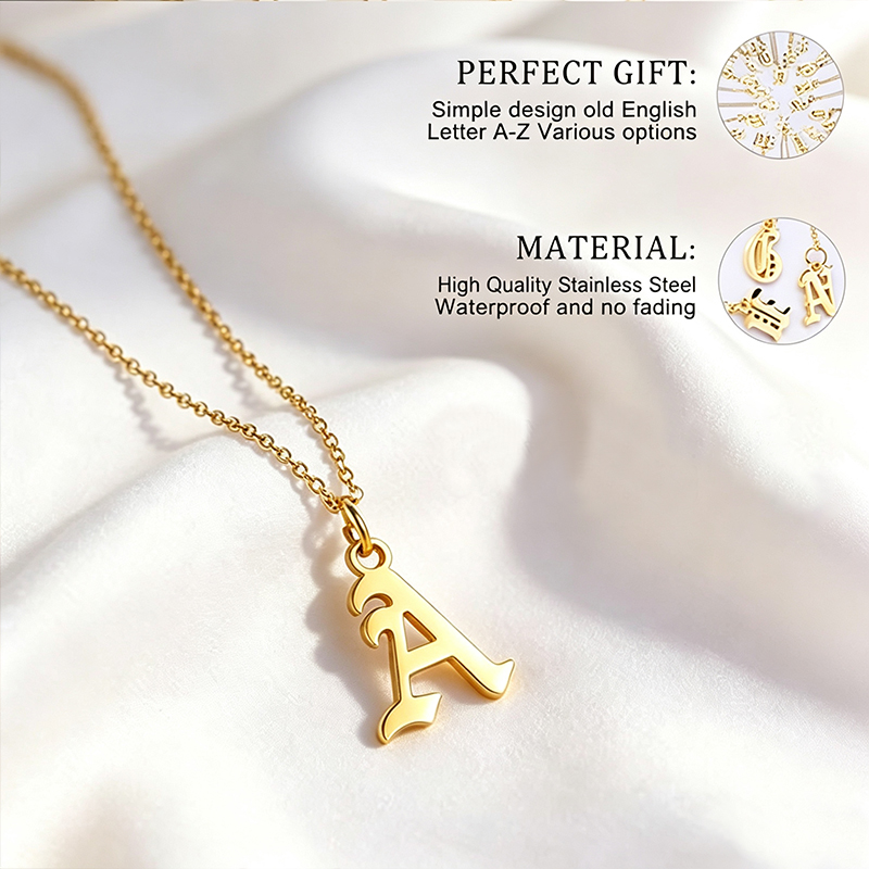 Letter Necklaces for Women Per - Initial Letter Necklace 18K Gold ulasan dan harga