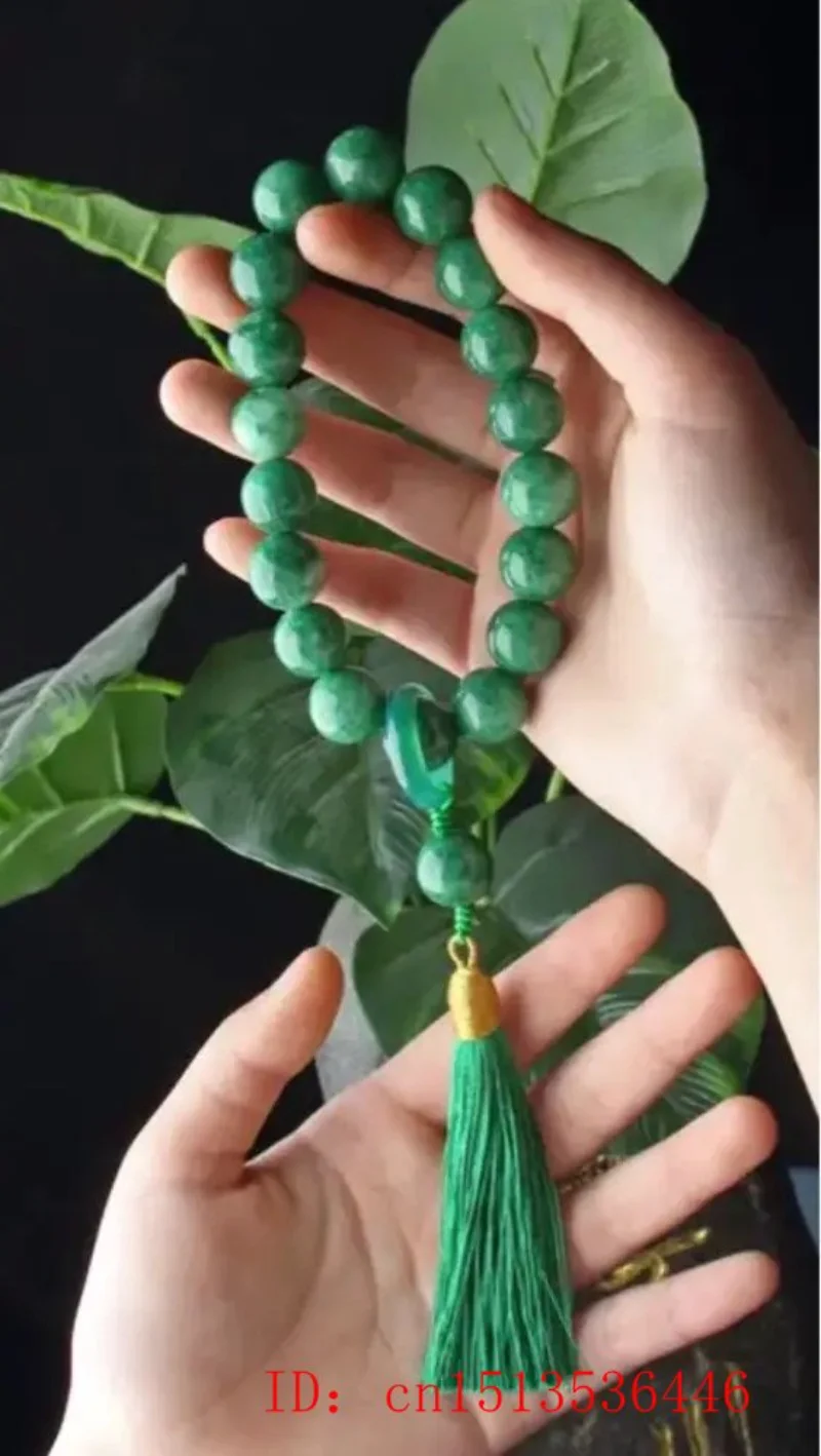 Green Jade Stone 12mm Beads Ta - Bracelets ulasan dan harga