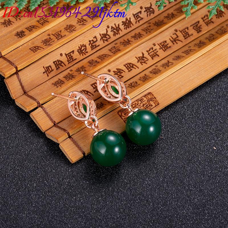 Natural Jade Bead Earrings Fas - Earrings ulasan dan harga